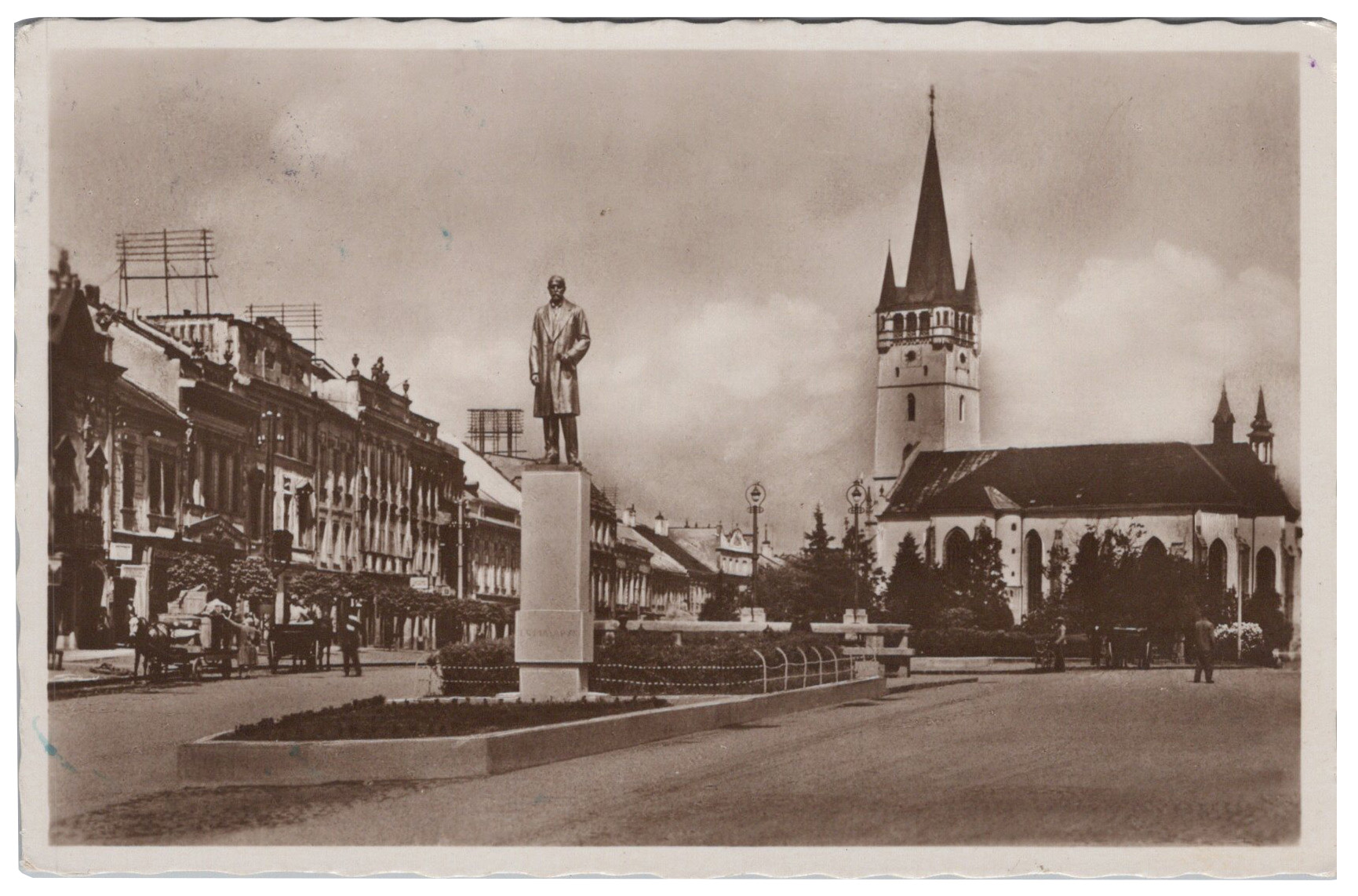 Prešov - Masaryková ul. a pomník T.G.Masaryka